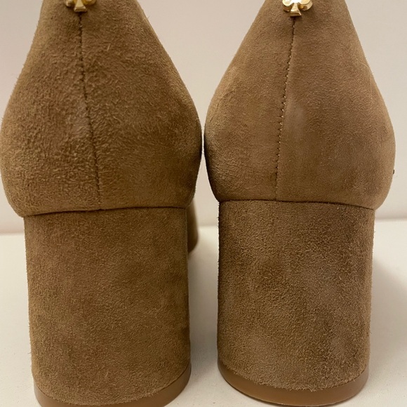 Kate Spade Suede Block Heel Pumps in Tan, Light Brown - Picture 5 of 10